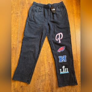New Era Black Team Apparel Sweatpants Eagles